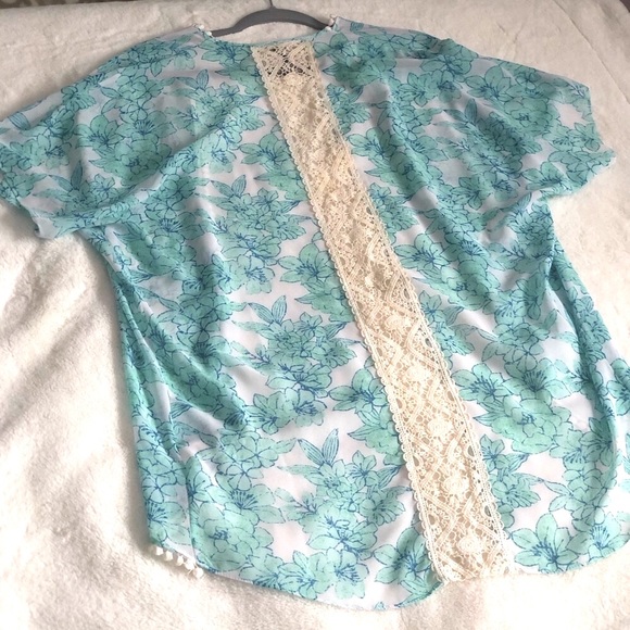 Floral Kimono Beach Cover Up - Picture 8 of 12